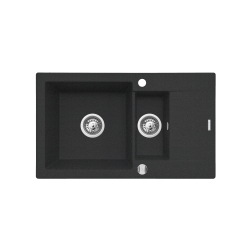 Zlew. KORFU 78x46 1 1/2B 1D czarny