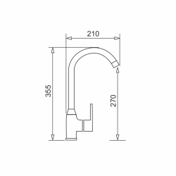 Zlew. CAMEA (53x50) 1B biały polarny + bateria Lungo
