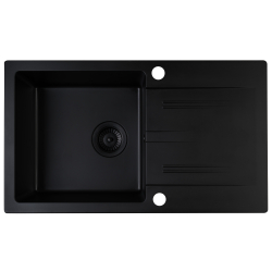 Zlew. KARPATHOS 76x44 1B 1D volcano Black Edition