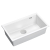 LOGAN 110 GraniteQ zlewozmywak snow white 76x44x23,5 cm 1-komorowy wpuszczany z syfonem manualnym stal szlachetna