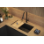 LOGAN 110 GraniteQ zlewozmywak snow white 76x44x23,5 cm 1-komorowy wpuszczany z syfonem manualnym stal szlachetna