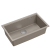 LOGAN 110 GraniteQ zlewozmywak soft taupe 76x44x23,5 cm 1-komorowy podwieszany z syfonem manualnym stal szlachetna