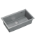 LOGAN 110 GraniteQ zlewozmywak silver stone 76x44x23,5 cm 1-komorowy wpuszczany z syfonem manualnym stal szlachetna