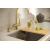 LOGAN 100 GraniteQ zlewozmywak pure carbon 56x45x21,5 cm 1-komorowy podwieszany z syfonem manualnym pure carbon