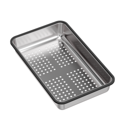QUADRON | MARC 110 FM PRODUKT NA ZAMÓWIENIE | granitowy zlewozmywak kuchenny CZARNY mat + STAL | wymiary: 75 x 49 x 24 cm | akcesoria: syfon, dozownik