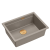 LOGAN 100 GraniteQ zlewozmywak soft taupe 56x45x21,5 cm 1-komorowy podwieszany z syfonem manualnym miedziany