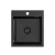 QUADRON LUKE 90 zlewozmywak stalowy black metal (40x45x20) z syfonem 1-komorowy b/o + bateria black metal