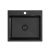 QUADRON LUKE 100 zlewozmywak stalowy black metal (50x45x20) z syfonem 1-komorowy b/o + bateria black metal