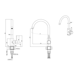 QUADRON bateria kuchenna INGRID SteelQ PVD miedziany / szary metalik