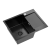 QUADRON LUKE 116 zlewozmywak stalowy black metal (60x48x20) z syfonem 1-komorowy z/o