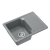 BABY JOHNNY 116 GraniteQ zlewozmywak granitowy silver stone (szary) 1-komorowy z/o (58x44x18), z syfonem i zaślepką stal szlachetna