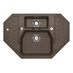 ALVEUS SENSUAL 60 zlewozmywak granitowy chocolate