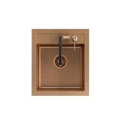 ART JOHNNY 100 (43x50x20,3) Art Copper z syfonem manualnym, baterią Maggie i dozownikiem - miedziany