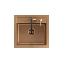ART JOHNNY 110 (50x47x18,5) Art Copper z syfonem manualnym, baterią Maggie i dozownikiem miedziany