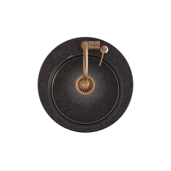 ART JAMES 210 (O51x20) Art Copper Black Pearl z syfonem manualnym, baterią Naomi i dozownikiem - czarny opalizacja miedziana