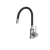 READY- SMART CZARNY zlewozmywak granitowy 1-k z/o (62x44x17,5) + bateria z elastyczną wylewką + dozownik stalowy + syfon