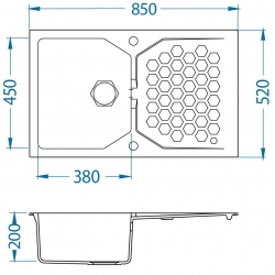 ALVEUS SENSUAL 30 zlewozmywak granitowy chocolate