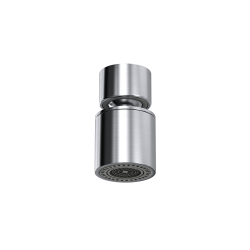 Quadron | AERATOR PERLATOR | STAL SZCZOTKOWANA | obrotowy z funkcją przełączenia strumienia wody na tryb prysznicowy | gwint M22 | wymiary: 4,9 x 2,8