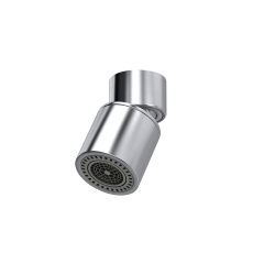 Quadron | AERATOR PERLATOR | STAL SZCZOTKOWANA | obrotowy z funkcją przełączenia strumienia wody na tryb prysznicowy | gwint M22 | wymiary: 4,9 x 2,8