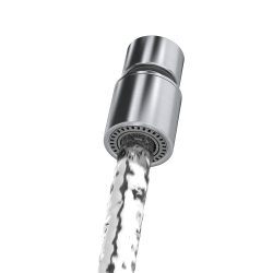 Quadron | AERATOR PERLATOR | STAL SZCZOTKOWANA | obrotowy z funkcją przełączenia strumienia wody na tryb prysznicowy | gwint M22 | wymiary: 4,9 x 2,8