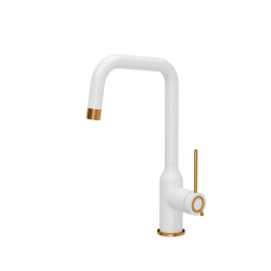 NATALIE Q LINE SteelQ snow white mat/Nano PVD miedź