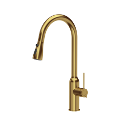 JESSICA Q LINE Pull out shower SteelQ Nano PVD złoty