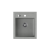 QUADRON JOHNNY 100 GraniteQ zlewozmywak granitowy silver stone 1-komorowy z/o (43x50x20), z syfonem i zaślepką stal szlachetna