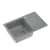 QUADRON PETER 111 GraniteQ zlewozmywak granitowy silver stone 1-komorowy z/o (78x50x20) z syfonem i zaślepką