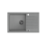 QUADRON PETER 111 GraniteQ zlewozmywak granitowy silver stone 1-komorowy z/o (78x50x20) z syfonem i zaślepką