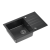 QUADRON PETER 111 GraniteQ zlewozmywak granitowy black dotted (czarny) 1-komorowy z/o (78x50x20) z syfonem save space i zaślepką