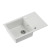 QUADRON PETER 111 GraniteQ zlewozmywak granitowy snow white 1-komorowy z/o (78x50x20) z syfonem i zaślepką