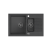 QUADRON PETER 156 GraniteQ zlewozmywak granitowy black dotted (czarny) 1,5-komorowy z/o (78x50x20) z syfonem i zaślepką