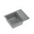 QUADRON PETER 116 GraniteQ zlewozmywak granitowy silver stone 1-komorowy z/o (62x50x20) z syfonem i zaślepką