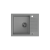 QUADRON PETER 116 GraniteQ zlewozmywak granitowy silver stone 1-komorowy z/o (62x50x20) z syfonem i zaślepką