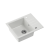 QUADRON PETER 116 GraniteQ zlewozmywak granitowy snow white 1-komorowy z/o (62x50x20) z syfonem save space i zaślepką