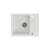 QUADRON PETER 116 GraniteQ zlewozmywak granitowy snow white 1-komorowy z/o (62x50x20) z syfonem save space i zaślepką