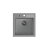 QUADRON PETER 110 GraniteQ zlewozmywak granitowy silver stone 1-komorowy z/o (50x52x20) z syfonem i zaślepką