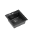 QUADRON PETER 110 GraniteQ zlewozmywak granitowy black dotted (czarny) 1-komorowy z/o (50x52x20) z syfonem i zaślepką