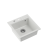 QUADRON PETER 110 GraniteQ zlewozmywak granitowy snow white 1-komorowy z/o (50x52x20) z syfonem i zaślepką
