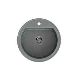 QUADRON JOHNNY 210 GraniteQ zlewozmywak granitowy silver stone 1 komorowy b/o (fi.51x18) z odpływem