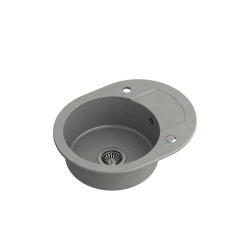QUADRON JOHNNY 216 GraniteQ zlewozmywak granitowy silver stone 1 komorowy b/o (58x46x17,5) z zaślepką i odpływem