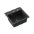 QUADRON JOHNNY 110 GraniteQ zlewozmywak granitowy black dotted (czarny) 1-komorowy b/o (50x47x18,5), z syfonem i zaślepką stal szlachetna