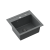 QUADRON JOHNNY 110 GraniteQ zlewozmywak granitowy silver stone 1-komorowy b/o (50x47x18,5), z syfonem i zaślepką stal szlachetna