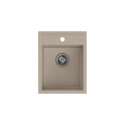 QUADRON JOHNNY 90 GraniteQ zlewozmywak granitowy river sand (beżowy) 1-komorowy z/o (39x50x20), z syfonem stal szlachetna