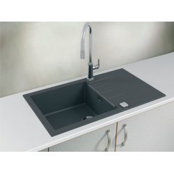 CADIT 40 kol. 91 CZARNY (860x500) zlew Granital 1 kom. z syfonem POP-UP 3 1/2