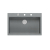 MARC 110 WORKSTATION GraniteQ zlewozmywak 1-komorowy 760*500*220 mm silver stone + syfon push to open + dozownik stal szcz.+ wkładka ociekowa+ Qmata +
