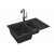 CADIT 70 kol. 91 CZARNY (790x500) zlew Granital 1,5 kom. z syfonem POP-UP 3 1/2