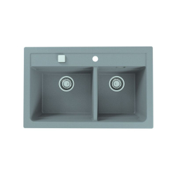 ATROX 50 kol. 81 Beton zlew Granital 2 kom. z syfonem POP-UP 3 1/2"