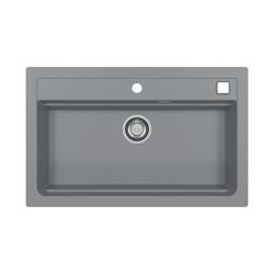 ATROX 40 kol. 81 BETON zlew Granital (790 x 500) 1 kom. z syfonem POP-UP 3 1/2"