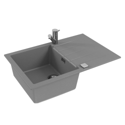 CADIT 20 kol. 81 BETON (790x500) zlew Granital 1 kom. z syfonem POP-UP 3 1/2